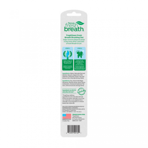 TropiClean Fresh Breath Dental & Oral Care Brushing Gel for Pets, 2oz 2